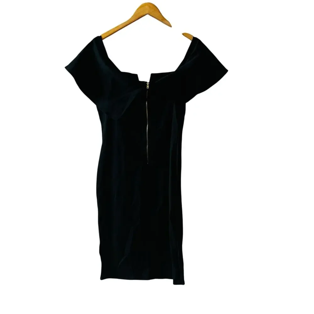 Fashion Nova Lyla Black Iff Shoulder Dress Size 1X NWT